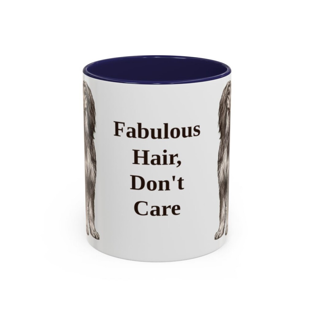 11oz Funny Afghan Hound Mug, Fabulous Hair, Don't Care, Vintage Dog Coffee Mug, Dog Lover Gift