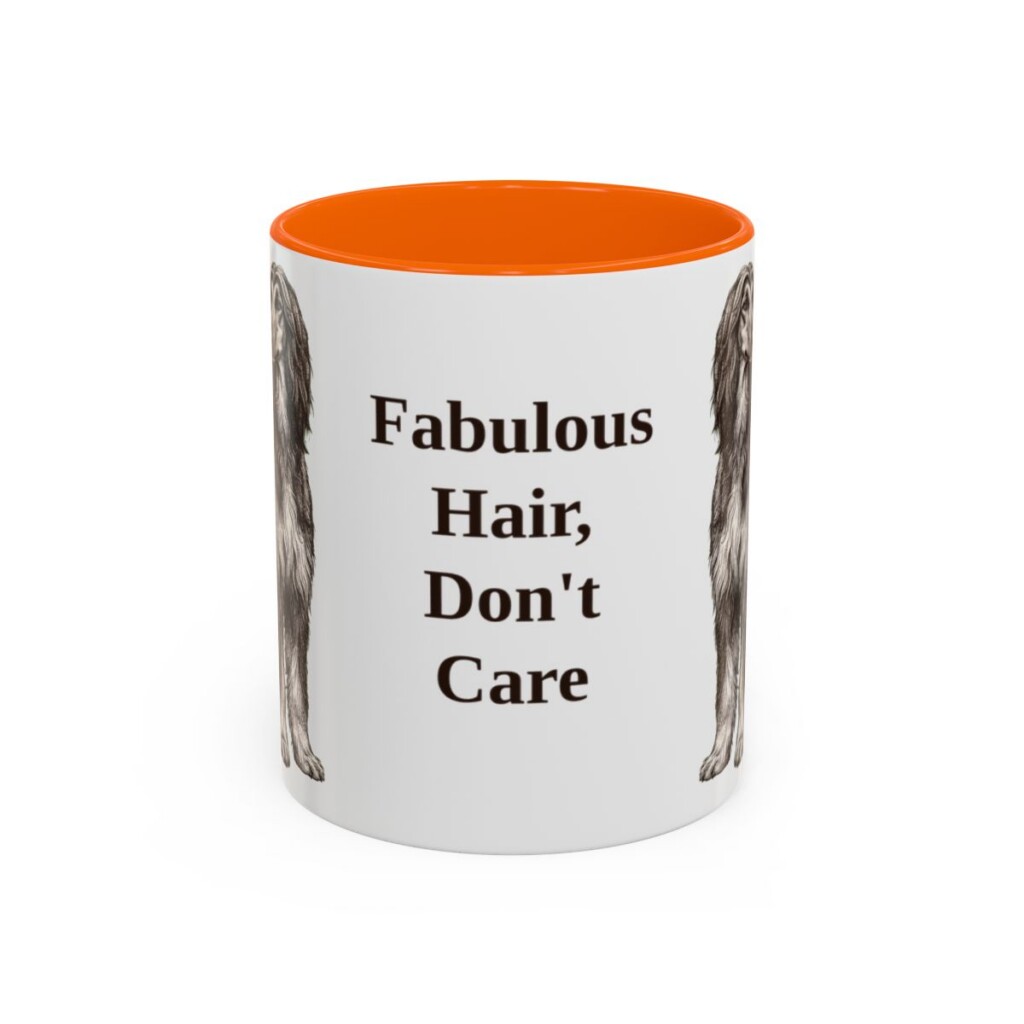 11oz Funny Afghan Hound Mug, Fabulous Hair, Don't Care, Vintage Dog Coffee Mug, Dog Lover Gift