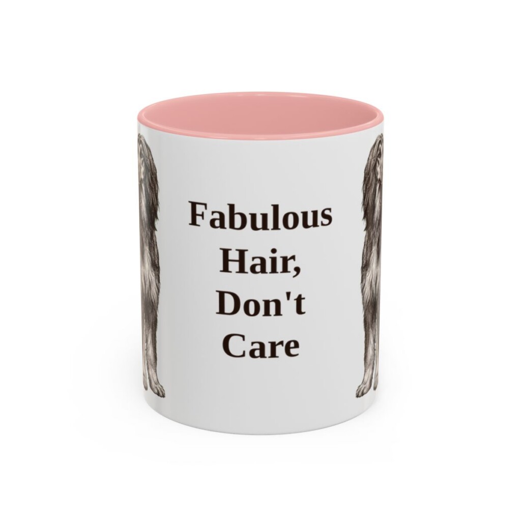 11oz Funny Afghan Hound Mug, Fabulous Hair, Don't Care, Vintage Dog Coffee Mug, Dog Lover Gift