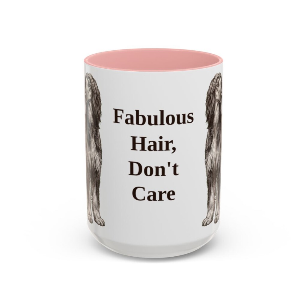 15oz Funny Afghan Hound Mug, Fabulous Hair, Don't Care, Vintage Dog Coffee Mug, Dog Lover Gift