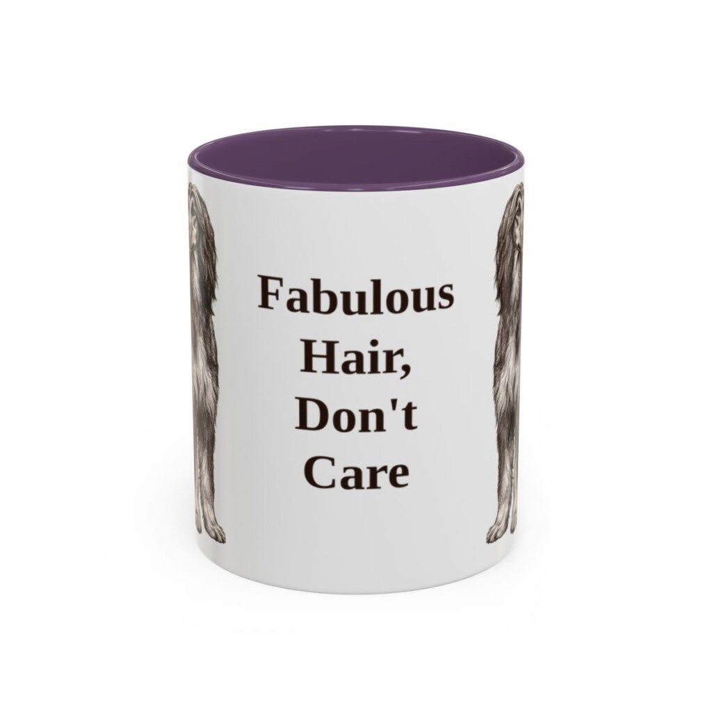 11oz Funny Afghan Hound Mug, Fabulous Hair, Don't Care, Vintage Dog Coffee Mug, Dog Lover Gift
