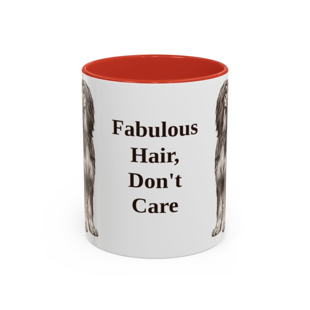 11oz Funny Afghan Hound Mug, Fabulous Hair, Don't Care, Vintage Dog Coffee Mug, Dog Lover Gift