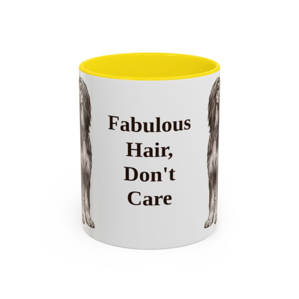 11oz Funny Afghan Hound Mug, Fabulous Hair, Don't Care, Vintage Dog Coffee Mug, Dog Lover Gift