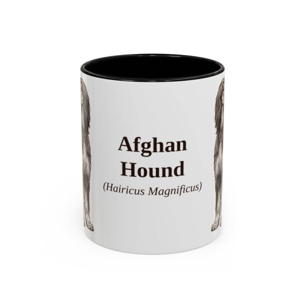 11oz Afghan Hound Latin Mug, Afghan Hound, Vintage Dog Coffee Mug, Dog Lover Gift
