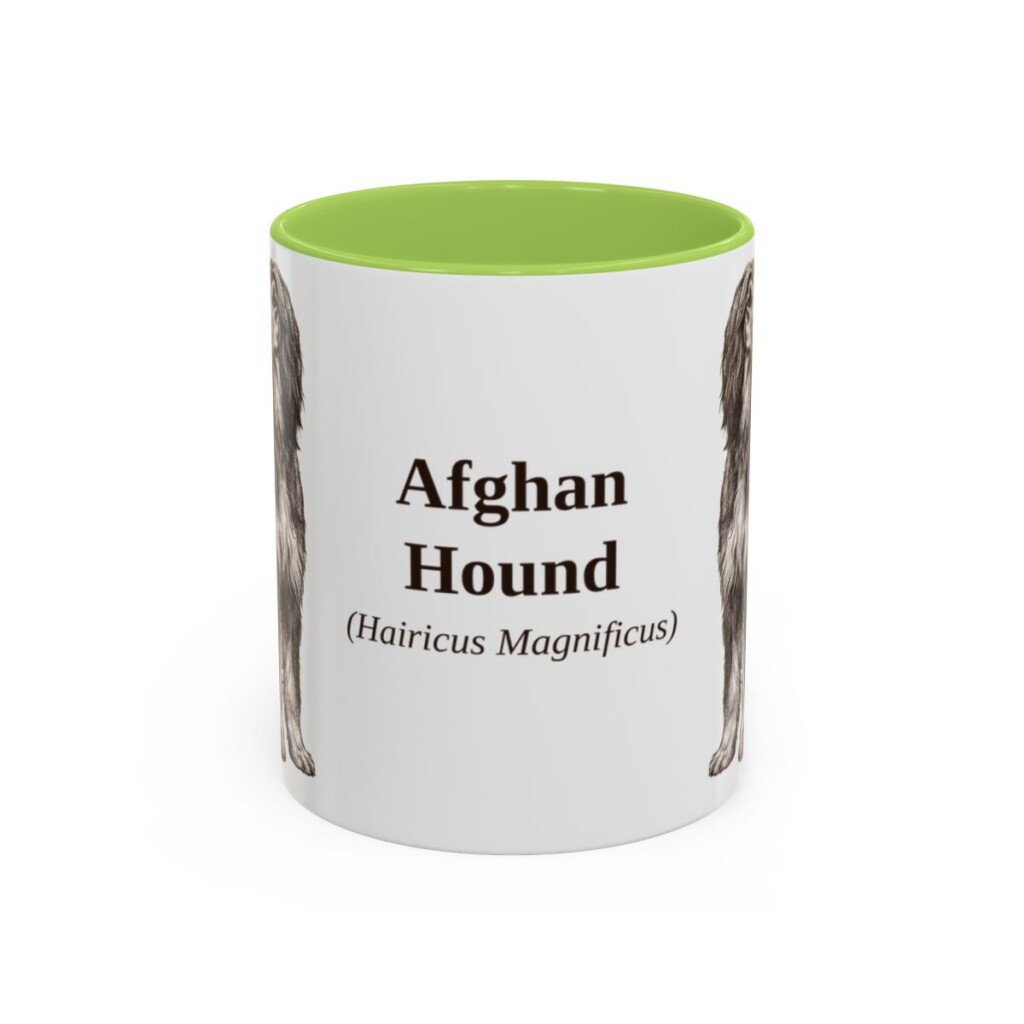 11oz Afghan Hound Latin Mug, Afghan Hound, Vintage Dog Coffee Mug, Dog Lover Gift