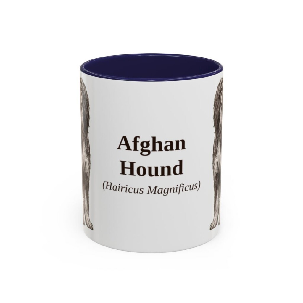 11oz Afghan Hound Latin Mug, Afghan Hound, Vintage Dog Coffee Mug, Dog Lover Gift