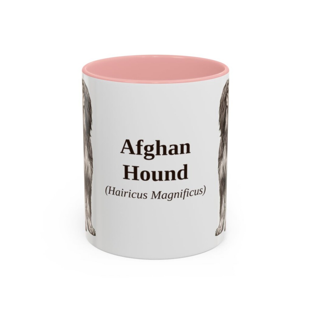 11oz Afghan Hound Latin Mug, Afghan Hound, Vintage Dog Coffee Mug, Dog Lover Gift