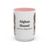 afghan-hound-mug-latin-pink-3 15oz Afghan Hound Latin Mug, Afghan Hound, Vintage Dog Coffee Mug, Dog Lover Gift