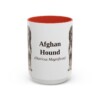 afghan-hound-mug-latin-red-3 15oz Afghan Hound Latin Mug, Afghan Hound, Vintage Dog Coffee Mug, Dog Lover Gift
