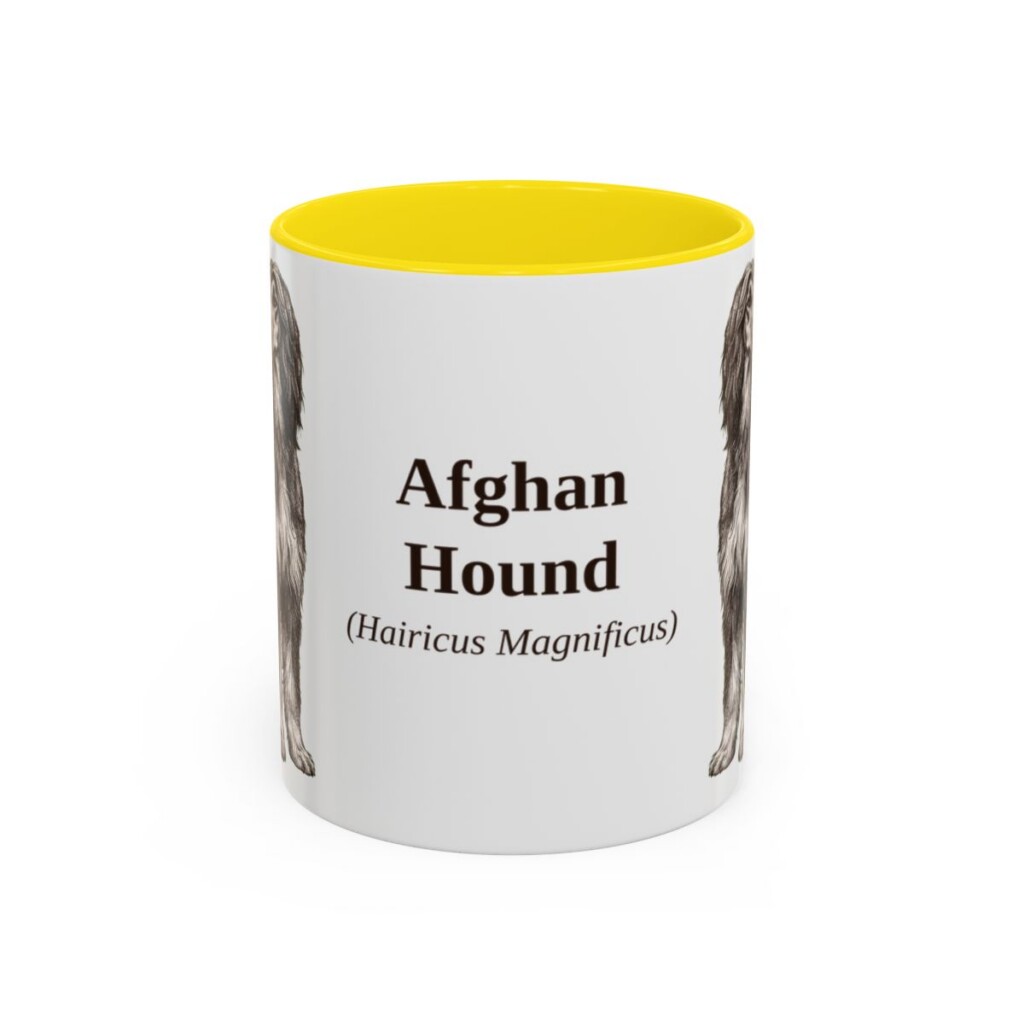 11oz Afghan Hound Latin Mug, Afghan Hound, Vintage Dog Coffee Mug, Dog Lover Gift