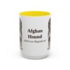 afghan-hound-mug-latin-yellow-3 15oz Afghan Hound Latin Mug, Afghan Hound, Vintage Dog Coffee Mug, Dog Lover Gift