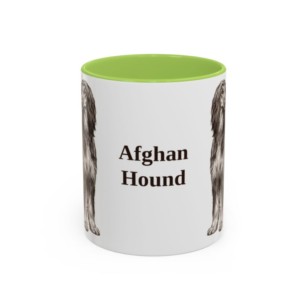 11oz Afghan Hound Mug, Vintage Dog Portrait Coffee Mug, Dog Lover Gift