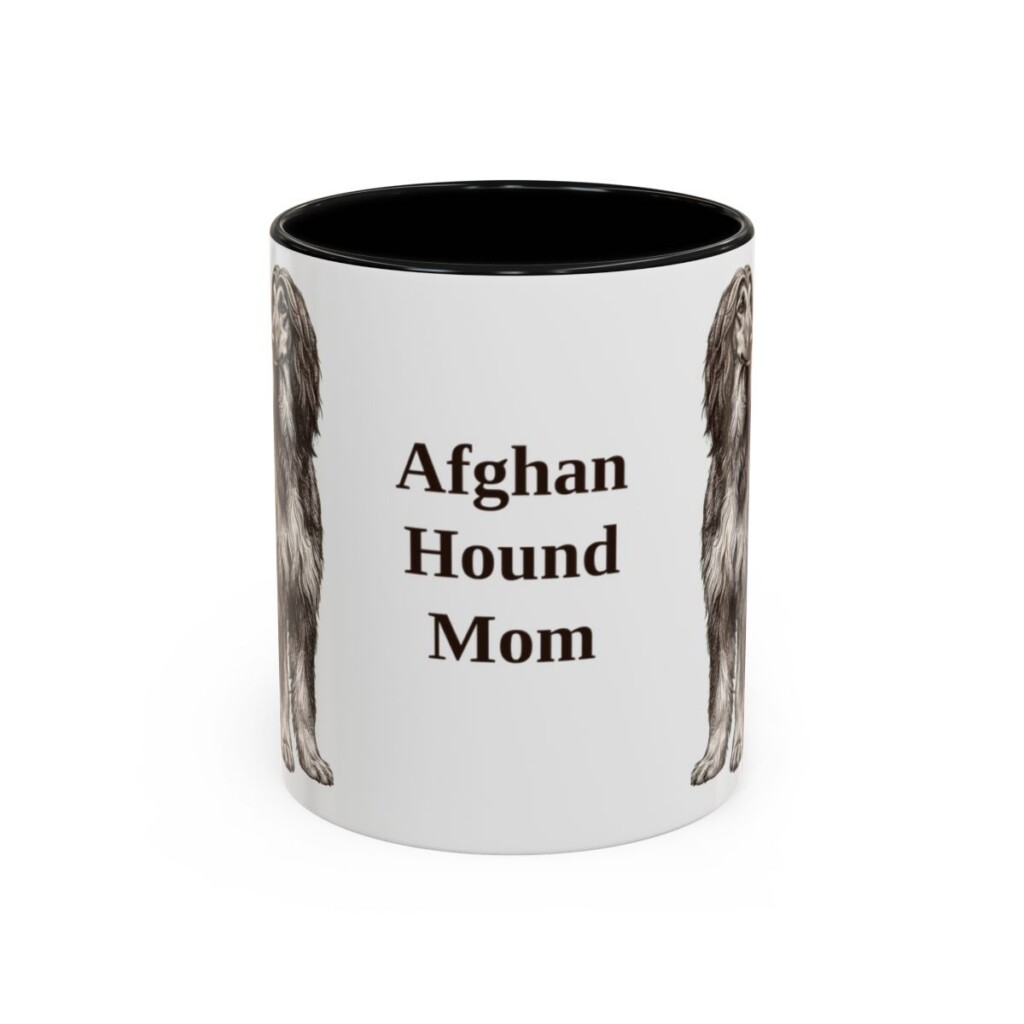11oz Afghan Hound Dog Mom Mug, Vintage Sketch Coffee Mug, Dog Mom Gift