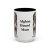 15oz Afghan Hound Dog Mom Mug, Vintage Sketch Coffee Mug, Dog Mom Gift