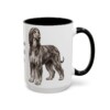 15oz Afghan Hound Dog Mom Mug, Vintage Sketch Coffee Mug, Dog Mom Gift