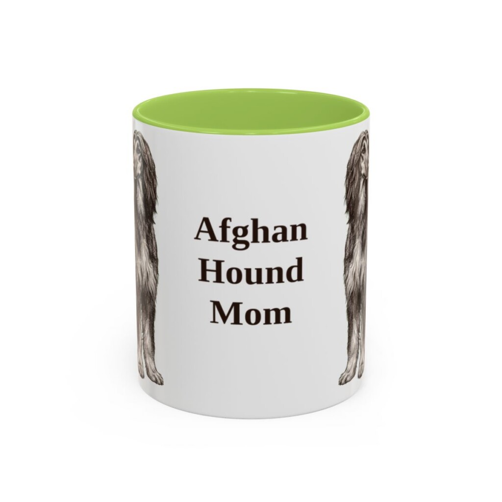 11oz Afghan Hound Dog Mom Mug, Vintage Sketch Coffee Mug, Dog Mom Gift