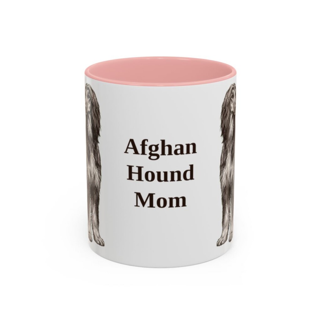 11oz Afghan Hound Dog Mom Mug, Vintage Sketch Coffee Mug, Dog Mom Gift