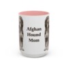 15oz Afghan Hound Dog Mom Mug, Vintage Sketch Coffee Mug, Dog Mom Gift