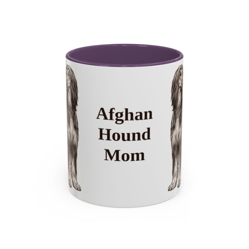 11oz Afghan Hound Dog Mom Mug, Vintage Sketch Coffee Mug, Dog Mom Gift