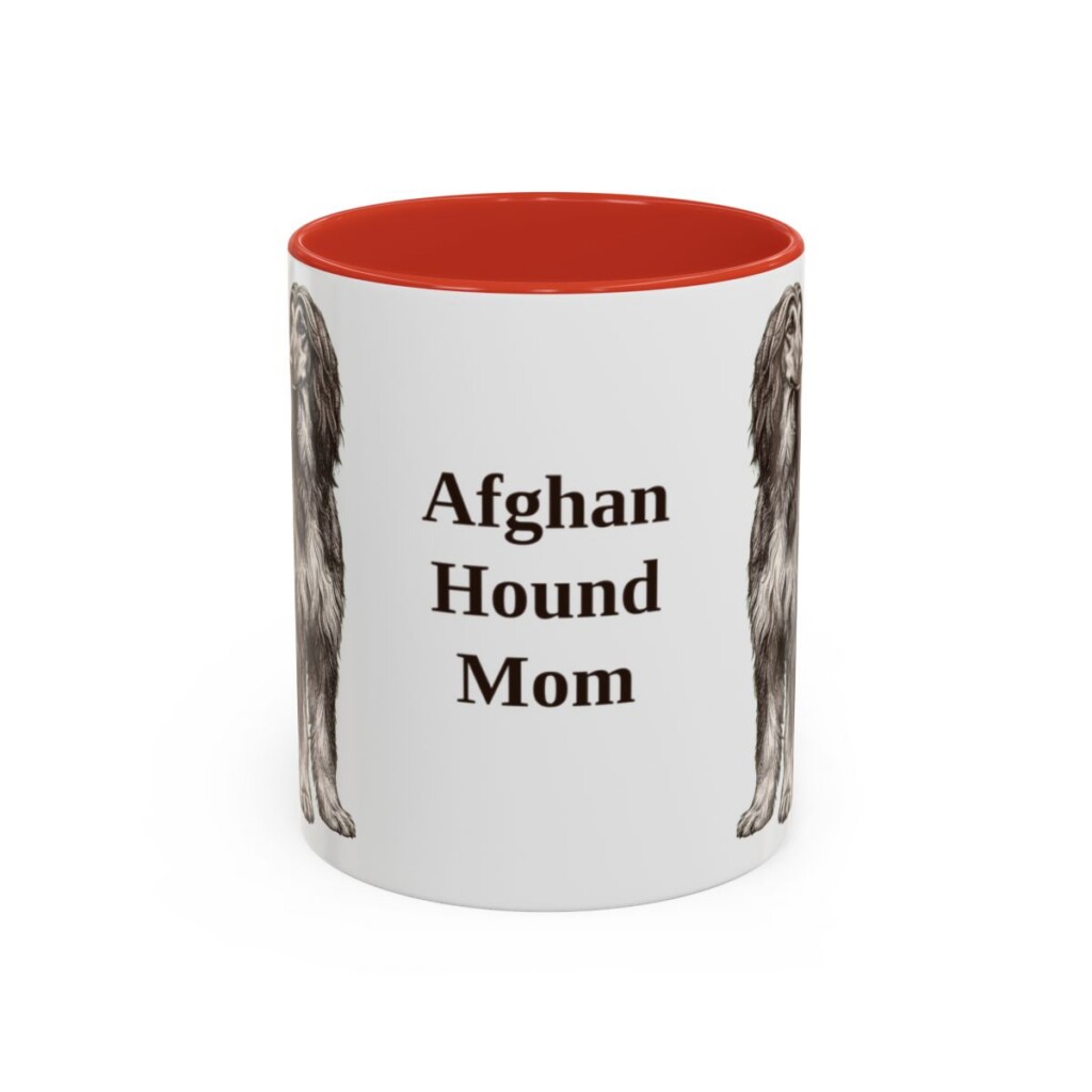 11oz Afghan Hound Dog Mom Mug, Vintage Sketch Coffee Mug, Dog Mom Gift