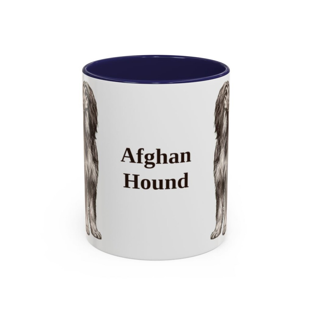 11oz Afghan Hound Mug, Vintage Dog Portrait Coffee Mug, Dog Lover Gift