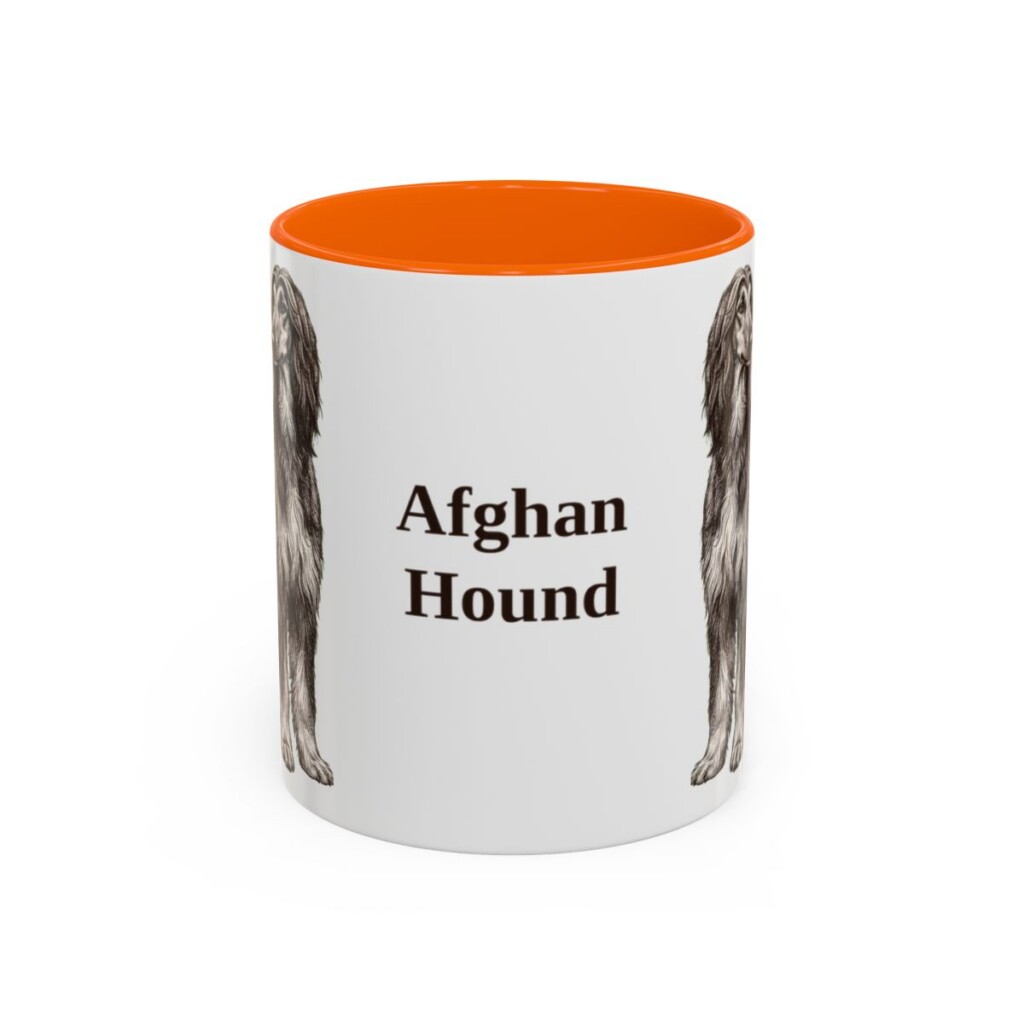 11oz Afghan Hound Mug, Vintage Dog Portrait Coffee Mug, Dog Lover Gift