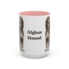 15oz Afghan Hound Mug, Vintage Dog Portrait Coffee Mug, Dog Lover Gift