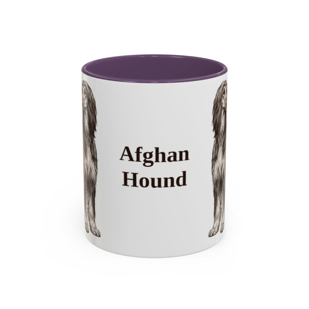 11oz Afghan Hound Mug, Vintage Dog Portrait Coffee Mug, Dog Lover Gift