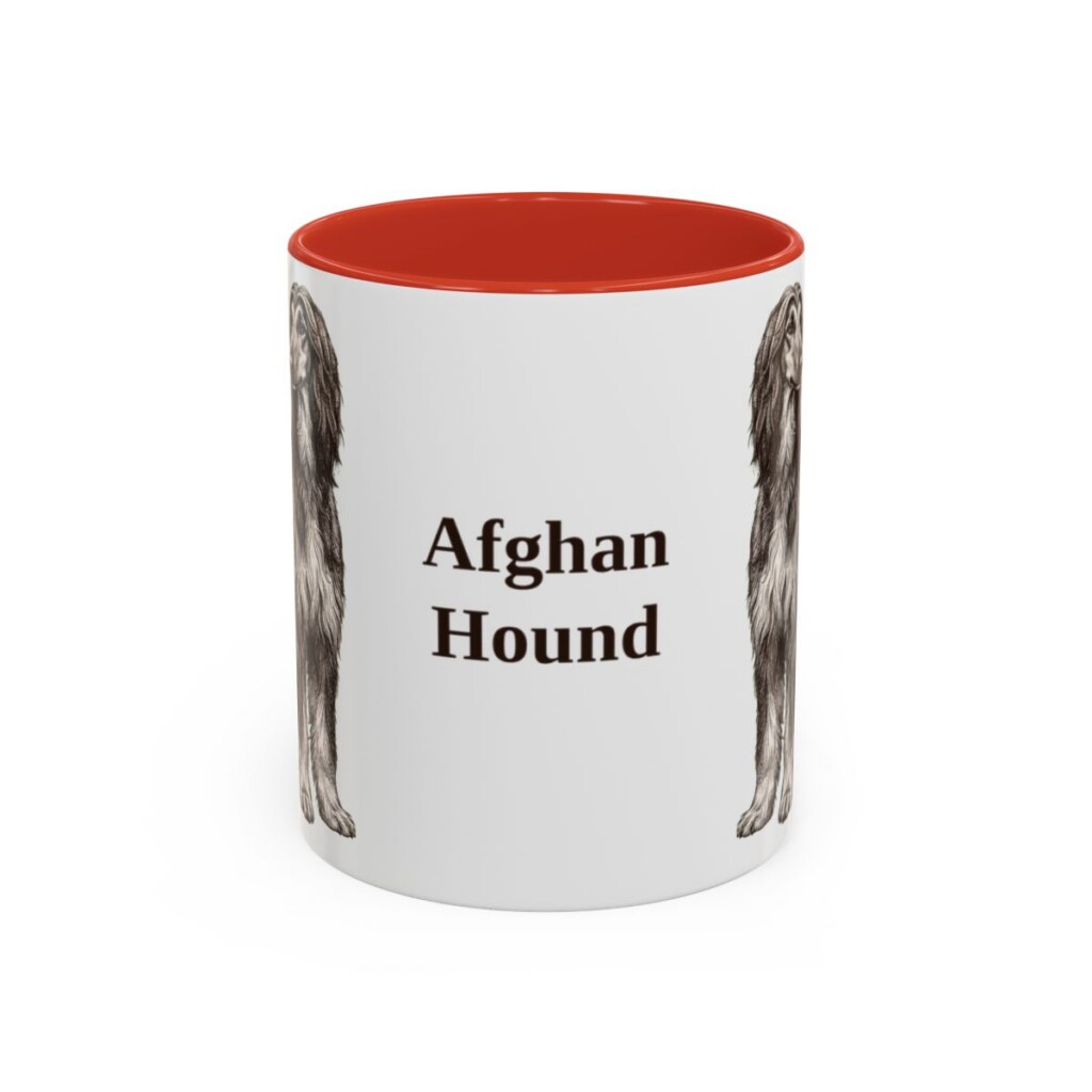 11oz Afghan Hound Mug, Vintage Dog Portrait Coffee Mug, Dog Lover Gift