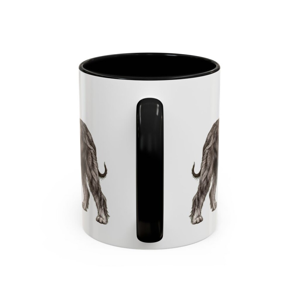11oz Afghan Hound Mug, Illustrated Dog Breed Facts Coffee Mug, Vintage Dog Keepsake Gift