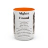 afghan-hound-mug-writeup-orange-3 15oz Afghan Hound Mug, Illustrated Dog Breed Facts Coffee Mug, Vintage Dog Keepsake Gift