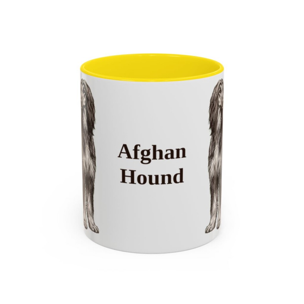 11oz Afghan Hound Mug, Vintage Dog Portrait Coffee Mug, Dog Lover Gift