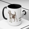 15oz Airedale Terrier Mug, Vintage Dog Portrait Coffee Mug, Dog Lover Gift