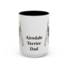15oz Airedale Terrier Dog Dad Mug, Vintage Sketch Coffee Mug, Dog Dad Gift