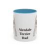 11oz Airedale Terrier Dog Dad Mug, Vintage Sketch Coffee Mug, Dog Dad Gift