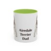 11oz Airedale Terrier Dog Dad Mug, Vintage Sketch Coffee Mug, Dog Dad Gift