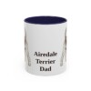 11oz Airedale Terrier Dog Dad Mug, Vintage Sketch Coffee Mug, Dog Dad Gift