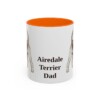 11oz Airedale Terrier Dog Dad Mug, Vintage Sketch Coffee Mug, Dog Dad Gift