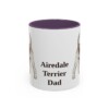 11oz Airedale Terrier Dog Dad Mug, Vintage Sketch Coffee Mug, Dog Dad Gift