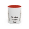 11oz Airedale Terrier Dog Dad Mug, Vintage Sketch Coffee Mug, Dog Dad Gift