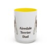 15oz Airedale Terrier Dog Dad Mug, Vintage Sketch Coffee Mug, Dog Dad Gift