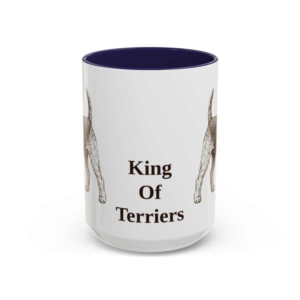 airedale-terrier-mug-humor-navy-3 15oz Funny Airedale Terrier Mug, King Of Terriers, Vintage Dog Coffee Mug, Dog Lover Gift