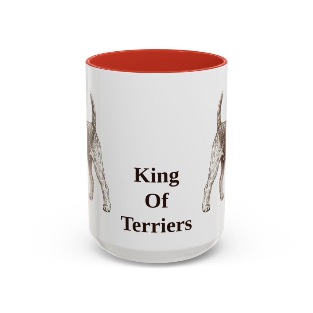 airedale-terrier-mug-humor-red-3 15oz Funny Airedale Terrier Mug, King Of Terriers, Vintage Dog Coffee Mug, Dog Lover Gift