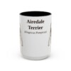 15oz Airedale Terrier Latin Mug, Airedale Terrier, Vintage Dog Coffee Mug, Dog Lover Gift