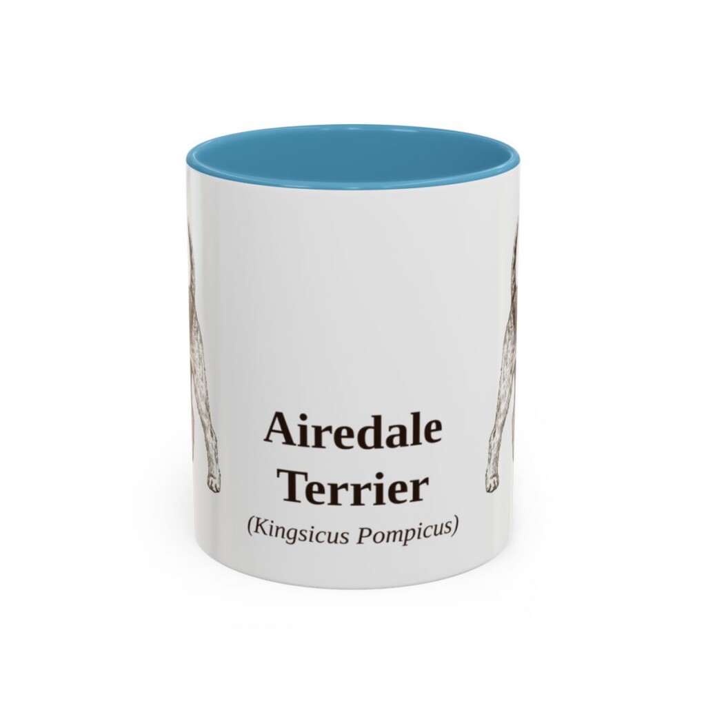 11oz Airedale Terrier Latin Mug, Airedale Terrier, Vintage Dog Coffee Mug, Dog Lover Gift