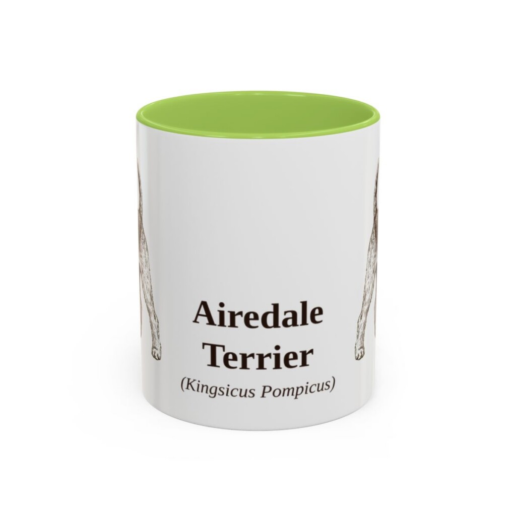 11oz Airedale Terrier Latin Mug, Airedale Terrier, Vintage Dog Coffee Mug, Dog Lover Gift
