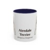 11oz Airedale Terrier Latin Mug, Airedale Terrier, Vintage Dog Coffee Mug, Dog Lover Gift