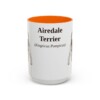 15oz Airedale Terrier Latin Mug, Airedale Terrier, Vintage Dog Coffee Mug, Dog Lover Gift