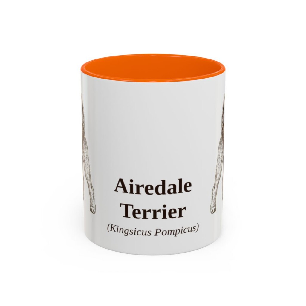 11oz Airedale Terrier Latin Mug, Airedale Terrier, Vintage Dog Coffee Mug, Dog Lover Gift