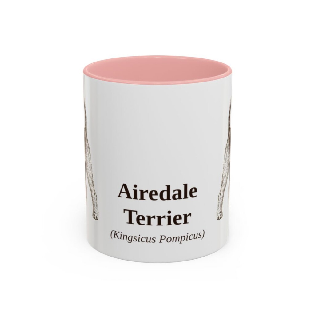 11oz Airedale Terrier Latin Mug, Airedale Terrier, Vintage Dog Coffee Mug, Dog Lover Gift